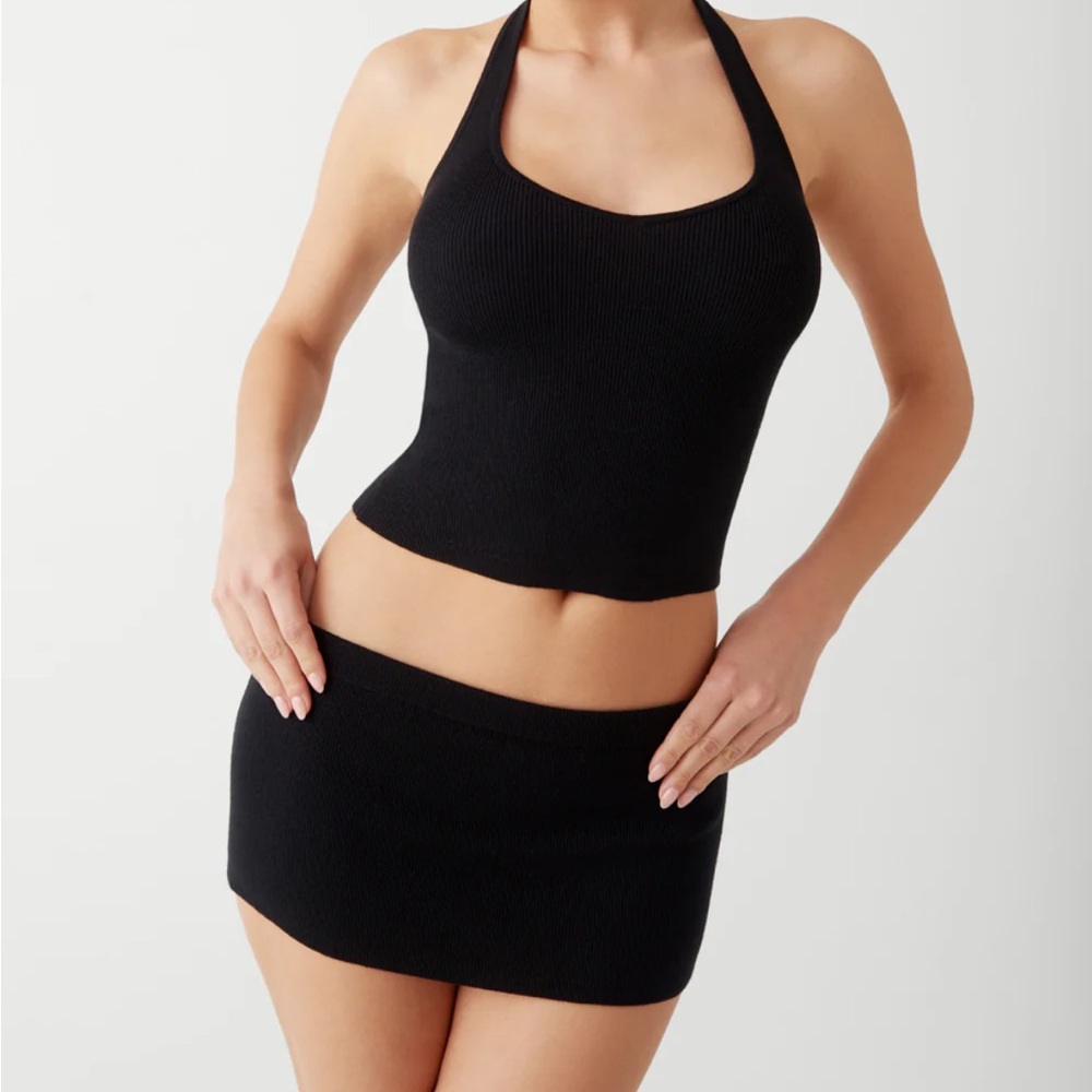 NWT FRANKIES BIKINI BLACK KNIT SET